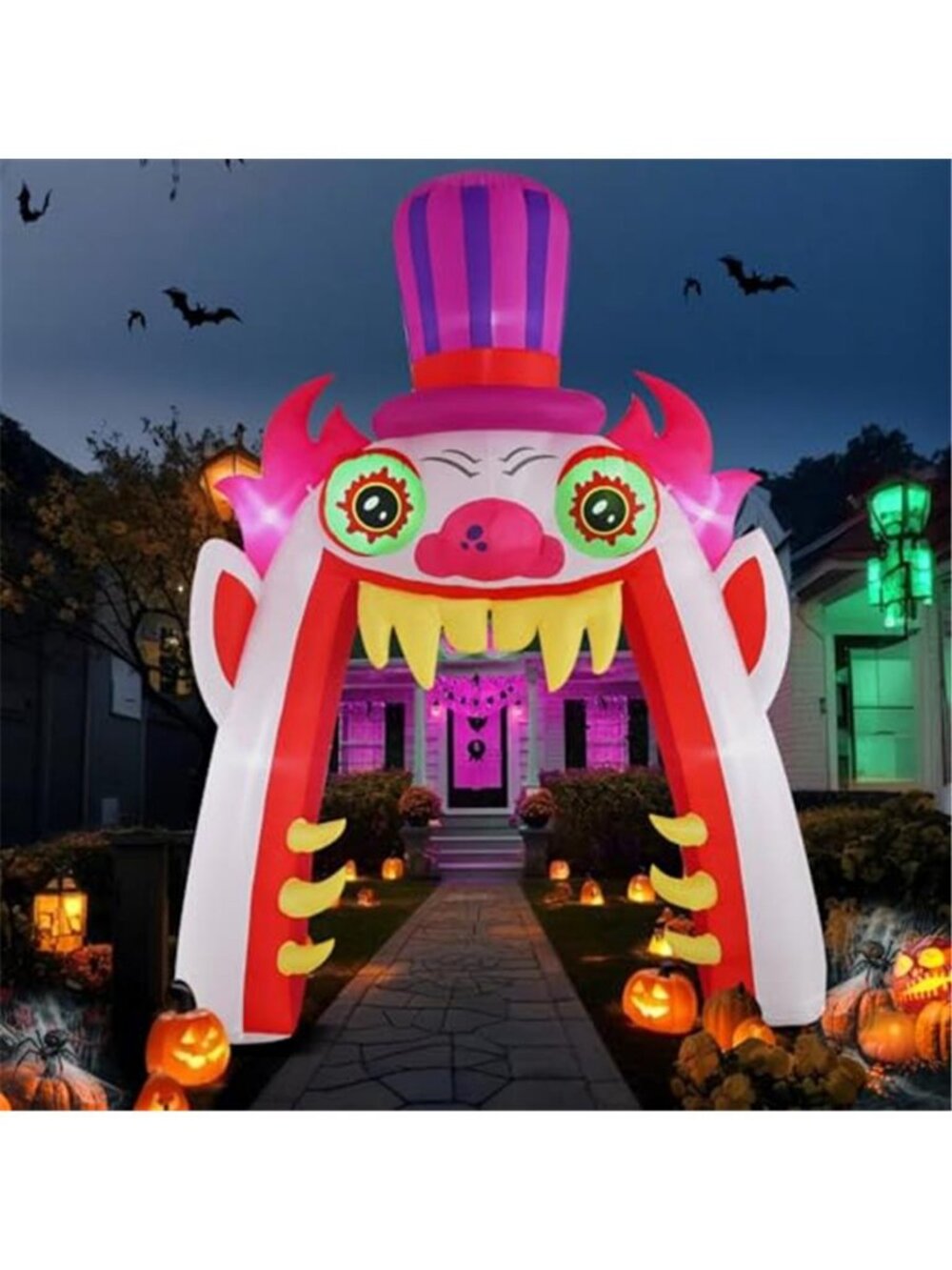 13ft Clown Arch Halloween Inflatable Outdoor Decoration, Courtyard Decoration